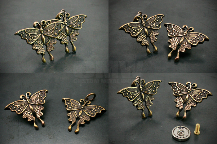 BRASS製のButterflyのPINS,CHARM